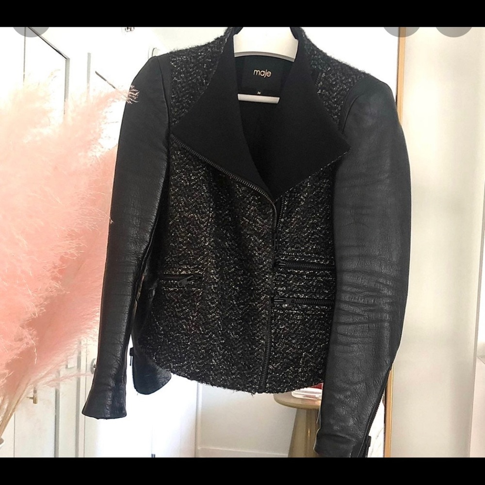 Maje leather jacket